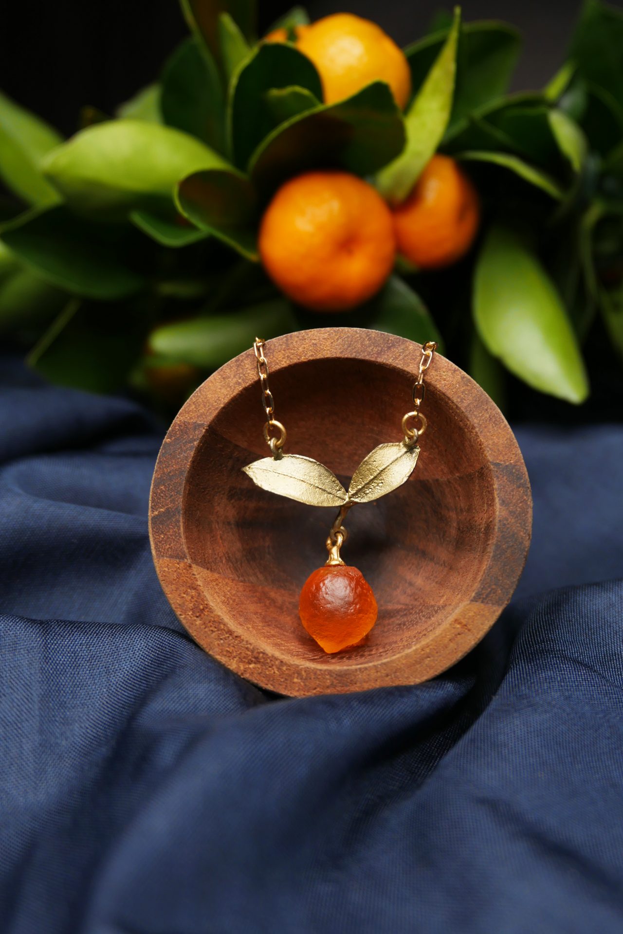 Botanical Jewellery Orange Pendant